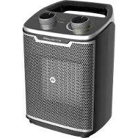 Rowenta Intense Comfort SO9330F0, Elektrischer Raumheizlüfter, Keramik, IP20, Drinnen, Tisch/Bank, Flur, Schwarz, Silber