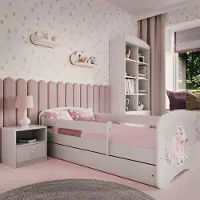 RAUMHIRSCH FURNITURE Kinderbett Jugendbett Pferd 70x140, 80x160, 80x180 cm - Komplettset mit Schublade & Rausfallschutz