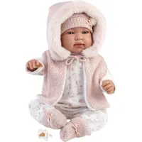 Llorens 84486 NEW BORN – realistische Babypuppe mit Geräuschen und Stoffkörper – 44 cm