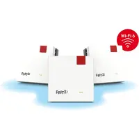 FRITZ! Mesh Set 1600, Rot, Weiß, Intern, Mesh-System, System, Dual-Band (2,4 GHz/5 GHz), Wi-Fi 6 (802.11ax)