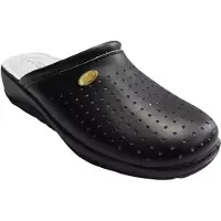 Dek - Damen Clogs, Leder DF2518 (37 EU) (Schwarz)