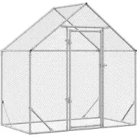 Syfax Hühnerkäfig Silber 170 x 100 x 177 cm Verzinkter Stahl