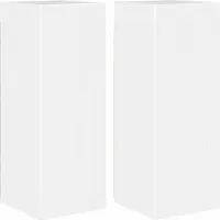 vidaXL TV-Wandschrank 2 stk. Glänzend Weiß Holzwerkstoff
