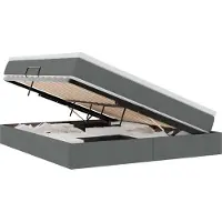 Syfax Aufbewahrungsbett mit Matratze Dunkelgrau 160 x 200 cm