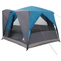 Syfax Kabinenzelt für 5 Personen Blau und Grau 333 x 317 x 194 cm