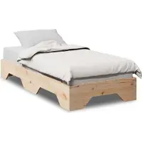 Syfax Massivholzbett ohne Matratze Stapelbar 75x190 cm