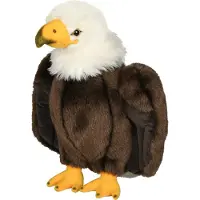 Uni Toys Uni-Toys - Weißkopfseeadler - 32 cm (Höhe) - Plüsch-Adler - Plüschtier, Kuscheltier