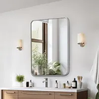 StarTech.com Rechteckiger Wandspiegel - Schminkspiegel 762x559x25mm - Badezimmerspiegel - VEVRO - elegantes Design - hochformatig - für modernes Badezimmer