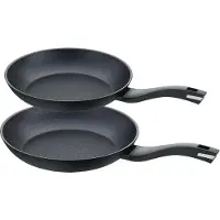 Berndes 2-teiliges Set Bratpfanne 24+28 cm, Aluminium, schwarz - Balance Induction Enduro