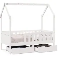 Syfax Kinderbett mit Schubladen 80x170 cm Massivholz Kiefer