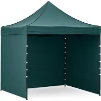 AGA Scherentheke Verkaufsstand Grün 300x300x328 cm, 3 abnehmbare Seitenwände, höhenverstellbar