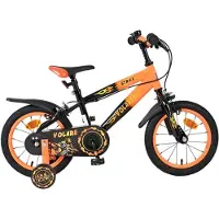 Volare Strike Kinderfahrrad - Jungen - 14 Zoll - Schwarz Orange - Zwei Handbremsen