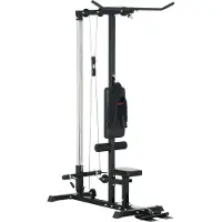 SPORTNOW Kraftstation für Zuhause multifunktionale Fitnessstation Schwarz