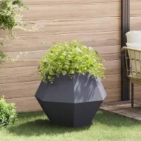 Prolenta Maison Exclusive - Pflanzkübel Anthrazit 75 x 75 x 60 cm Stahl