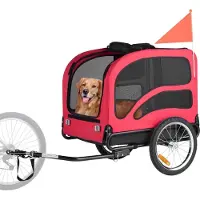 StarTech.com Fahrradanhänger für Hunde - Hundeanhänger - Bis 45 kg - Klappbarer Rahmen - Universal-Fahrradkupplung - Inkl. Sicherheitsflagge & Innenleine - Maße 135 x 72 x 84 cm