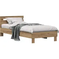 Syfax Bettrahmen Artisan-Eiche 98,5 x 200 cm Holzwerkstoff