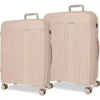 Joumma Bags Movom New Trendy Beige Reisekoffer-Set, 78cm/68cm, 5389627