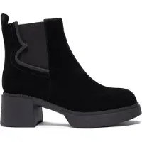 Artiker Schuhe Modell 57C0158 Schwarz mit 6 cm stabilem, breitem Absatz und Ziernähten