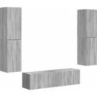 Syfax TV-Schrankset 6 pcs Graues Sonoma Holzwerkstoff