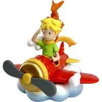 Plastoy Prinz Kleiner Prinz & Fuchs Auf Dem Flugzeug Figur 7 Cm Golden Golden One Size