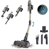 Cecotec Conga Rockstar RS90 Pet Flex, 2-in-1-Stabstaubsauger, Beutellos, Schwarz, Blau, Gold, 0,5 l, Trocken, Zyklonal