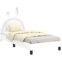 Syfax Kinderbettgestell mit Kopfteil Weiß 80 x 200 cm PU