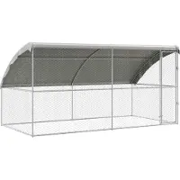 Syfax Hundekäfig 2 pcs Silber 4 x 2 x 2 m Verzinkter Stahl