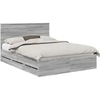 Syfax Bettrahmen Graues Sonoma 150 x 200 cm Ingenieurs Holz