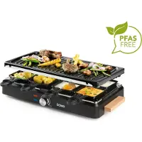 Domo DO9294G, 8 Person(en), Schwarz, Rechteckig, Drehregler, 1400 W, 220-240 V