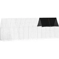 Syfax Hühnerkäfig 2 pcs Silber 600 x 100 x 210 cm Verzinkter Stahl
