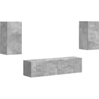 Syfax TV-Schrankset 4 pcs Beton Grau Holzwerkstoff