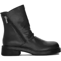 MACIEJKA Schwarze Stiefeletten mit 4,5 cm Absatz und seitlichem Reißverschluss