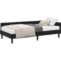 Syfax Eckbettgestell mit Matratze Sonstiges 2 pcs Schwarz Samt