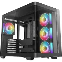 DeepCool CG530U 4F, Tower, PC, Schwarz, ATX, ITX, micro ATX, Acrylnitril-Butadien-Styrol (ABS), SPCC, Gehärtetes Glas, 16 cm