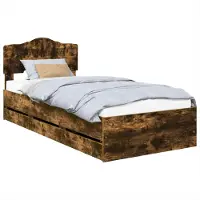 Syfax Bettrahmen Geräucherte Eiche 100 x 200 cm Ingenieurs Holz