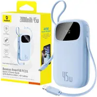 Baseus EnerFill Powerbank 20000mAh 45W USB-C/Lightning Kabel integriert