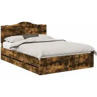 Syfax Bettrahmen Geräucherte Eiche 140 x 190 cm Ingenieurs Holz