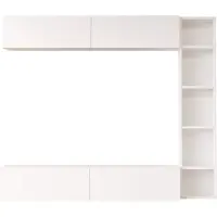 Rebecca Mobili Wohnwand Kadab 143,5x169x26 Spanplatte Weiß Modern SET 3 stk