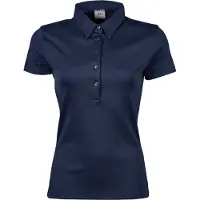 Tee Jays Damen Pima Kurzarm Polo Shirt Baumwolle BC3813 (XL) (Marineblau)
