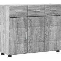 vidaXL "2026 Moderne" Sideboard Graues Sonoma 88,5x30,5x73cm Holzwerkstoff - Wohnwände CC850955