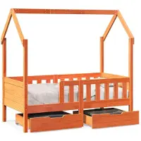 Syfax Kinderbett mit Schubladen 80x170 cm Massivholz Kiefer