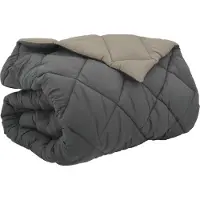 vidaXL Winterbettdecke 200 x 240 cm 450 g/m² Hellgrau und Anthrazit