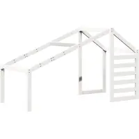 Syfax Dach für Kinderbett Weiß 188x82x113 cm Massivholz Kiefer