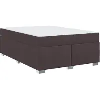 Syfax Bettrahmen mit Matratze Dunkelbraun 160 x 200 cm Stoff