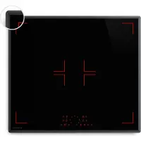 Klarstein RedFlame Induktionskochfeld 60 cm - 4-Zonen, 7000W Boost, Touch-Slider, Timer, Kindersicherung, Restwärmeanzeige, Glaskeramikkochfeld Induktion, Überhitzungsschutz