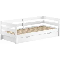 Vipack Margrit Weißes Kajuitbett (90 x 200 cm) Rollbett - Belgisches Design