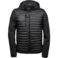 Tee Jays Teejays Herren Crossover Jacke mit Kapuze BC3836 (M) (Schwarz)
