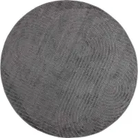 vidaXL Bereichsteppiche Rund PALMERAS Anthrazit Ø 120 CM Polyester