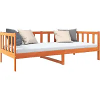 Syfax Bettrahmen Wachsbraun 90 x 190 cm Massives Kiefernholz