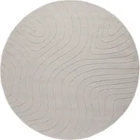 vidaXL Bereichsteppiche Rund PALMERAS Creme Ø 200 CM Polyester